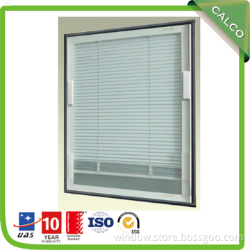 Aluminium louver window with manual blind